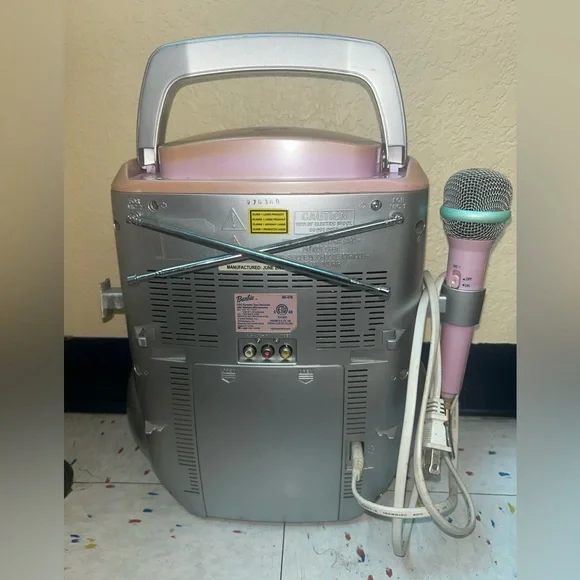 Barbie Stereo CD Karaoke Machine with Two Sing Along Micropones 2005 ULTRA RARE - Picture 8 of 8